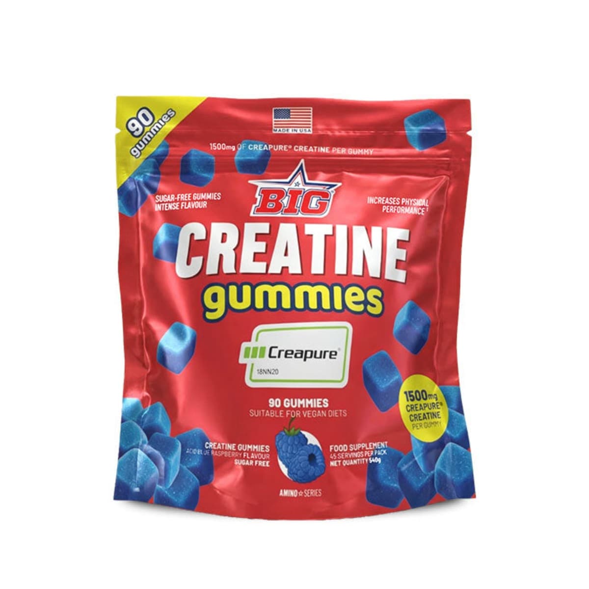 CREATINE GUMMIES -DROP- 90 GUMMIES ACID BLUE RAPSBERRY