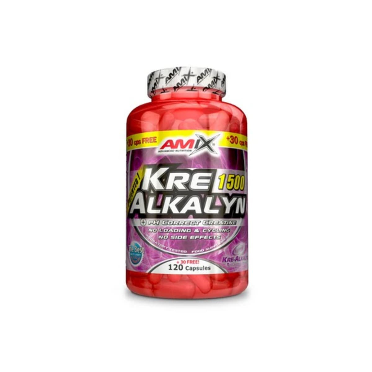 Creatina Kre-Alkalyn 120 caps + 30 Gratis – Amix™